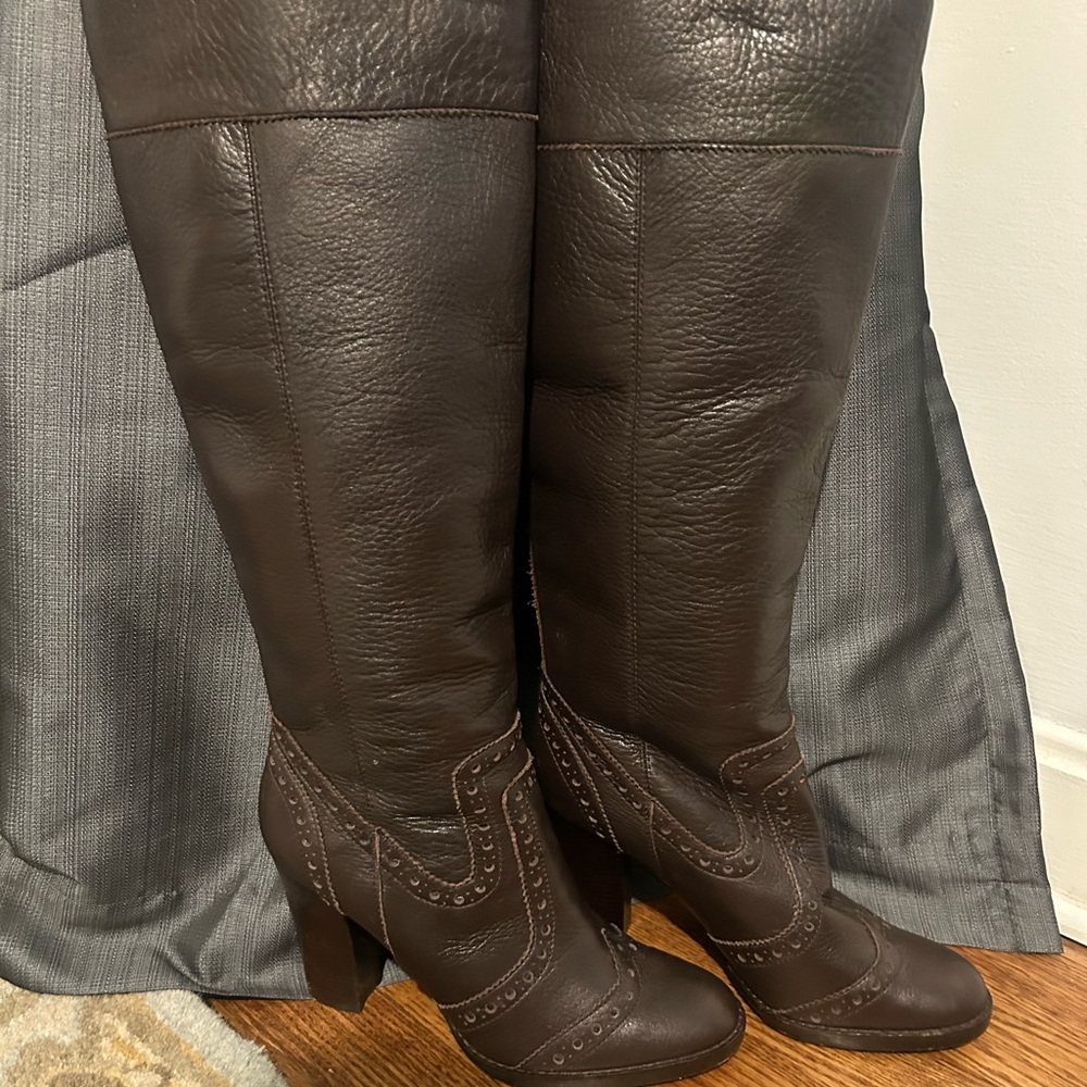 Elegant Brown Knee-High Boots